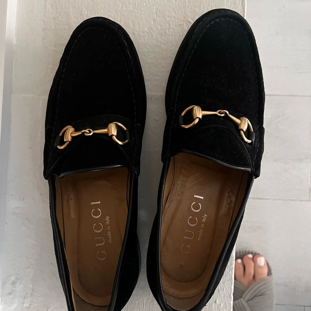 Gucci Authentic Horsebit Suede Loafer